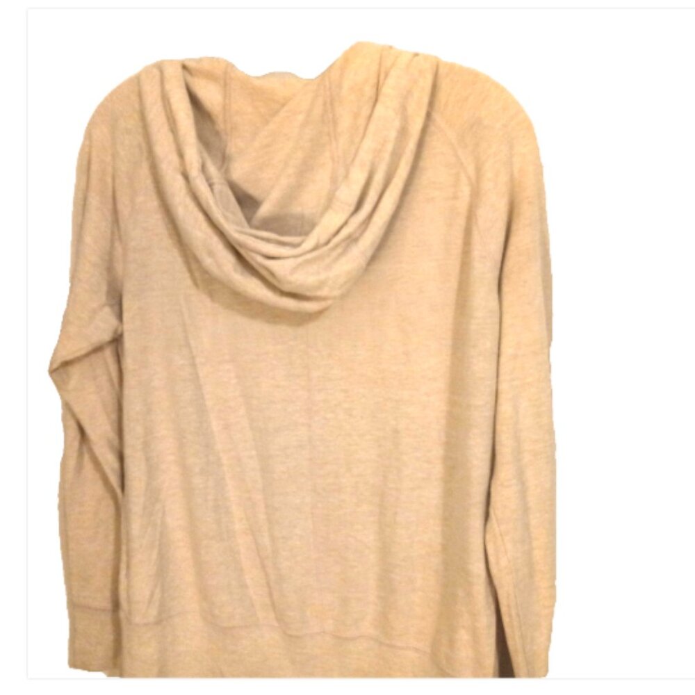 Nike Just Do It Hoodie Mens M Beige Full Zip Lightweight Sweatshirt 726057-140 - Picture 8 of 11